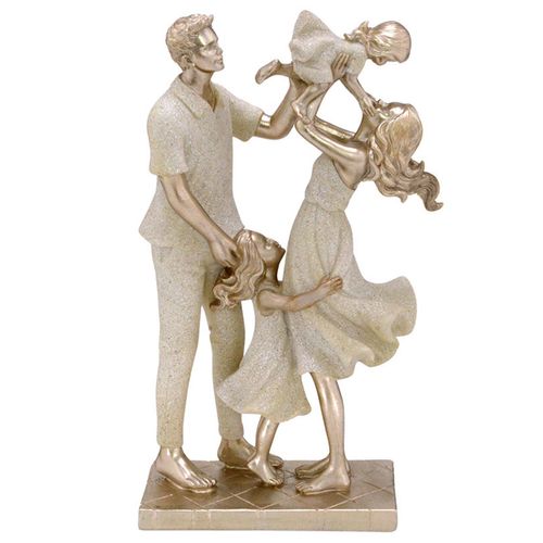 Família Decorativa 26x15x7cm em Resina Mabruk