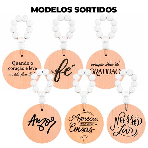 Placa Decorativa C/ Frases 18x10cm em MDF Livon