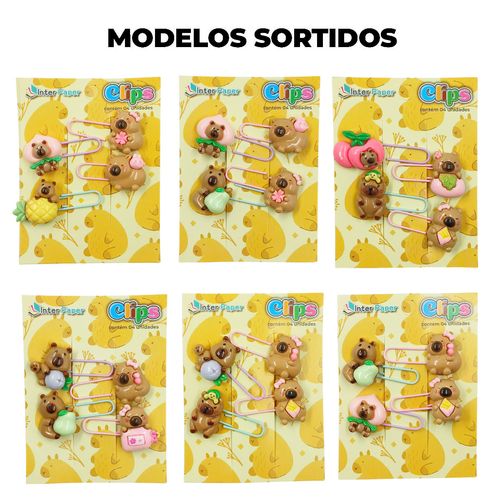 Kit Clips Capivara 4 Peças em Plástico Interponte