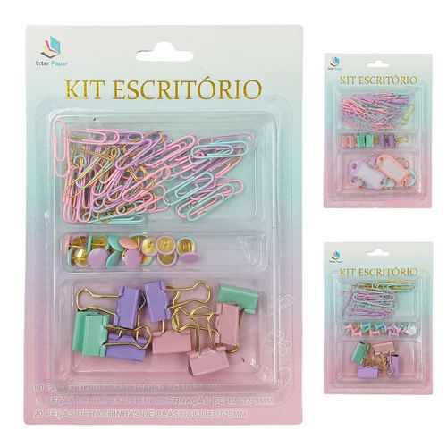 Kit Escritório 3 Modelos Em Plástico/ Metal Interponte