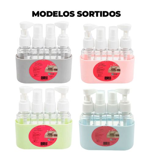 Kit Viagem 4 Peças em Plástico Kehome