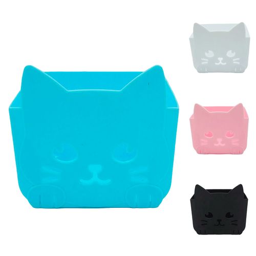 Organizador Multiuso Gatinho 9x9,5cm em Plástico Interponte