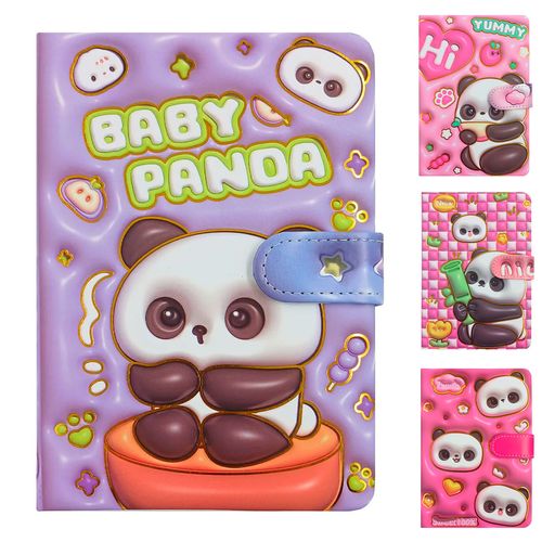 Caderno de Anotação Panda 12,1x17,6cm em Papel Interponte