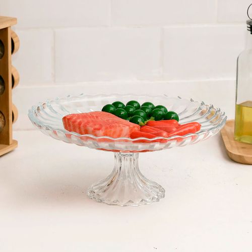 Centro de Mesa Clear Lux 26cm em Vidro Kehome