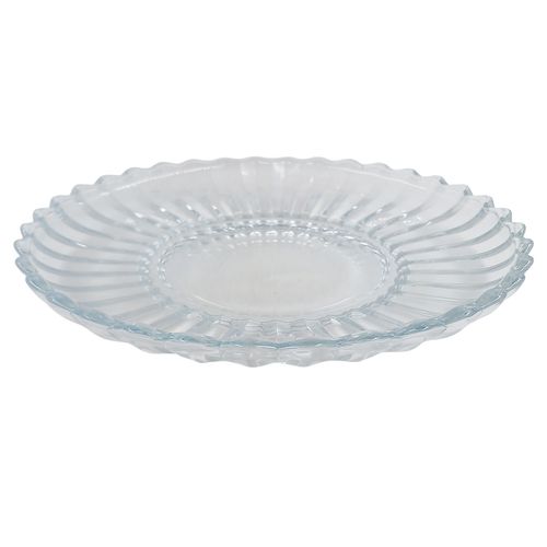 Prato Lux High 29x4cm em Vidro Kehome