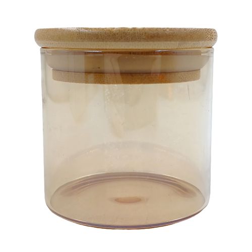 Pote Hermético C/ Tampa Bambu 140ml em Vidro Freecom