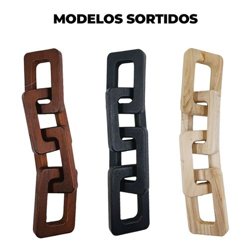 Enfeite Corrente Decorativo 45cm em Madeira Amigold