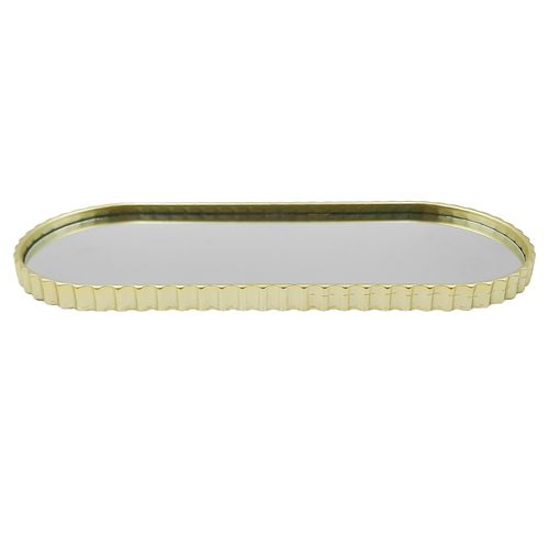 Bandeja Espelhada Oval 30x12cm em Plástico Livon