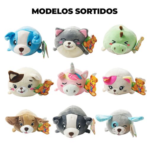 Animais Diversos de Pelúcia 17cm em Poliéster Fizzy