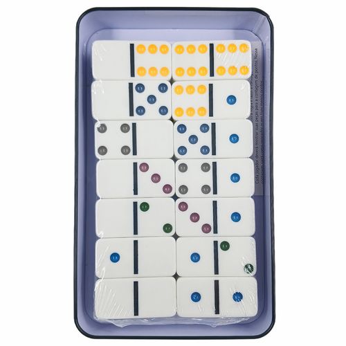 Jogo de Dominó C/ Estojo de Lata  28 Peças Imporiente