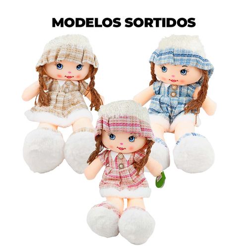 Boneca de Pano 27cm em Poliester Tuka Toys