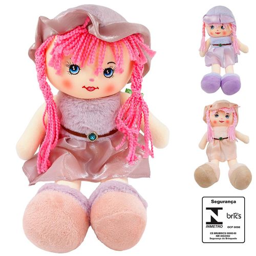 Boneca de Pano 29cm em Poliester Tuka Toys