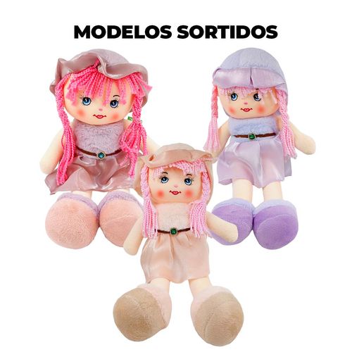 Boneca de Pano 29cm em Poliester Tuka Toys