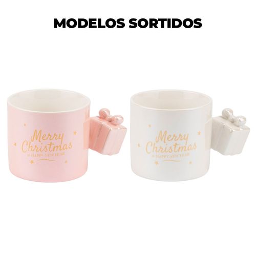 Caneca Natalina 350ml em Cerâmica Lila Cosméticos