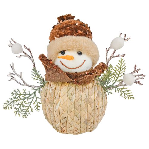 Boneco de Neve Natalino 24cm em Poliéster Bela Flor