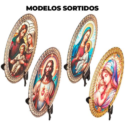 Placa Decorativa Santo 27cm em Ceramica Taimes