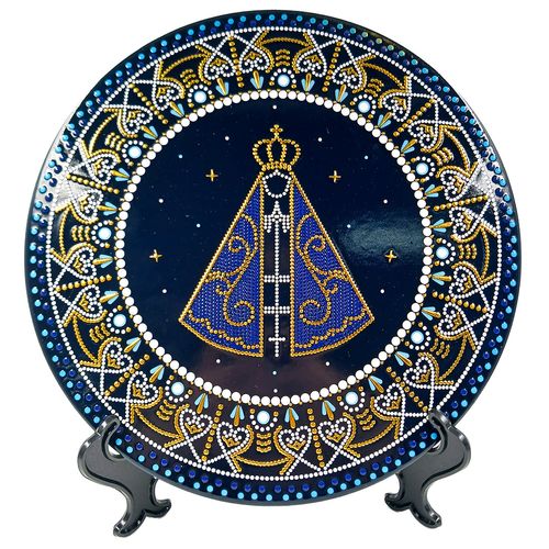 Placa Decorativa Nossa Senhora 25cm em Ceramica Taimes