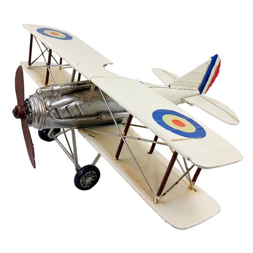 Avião Retro Decorativo 34cm em Metal Taimes
