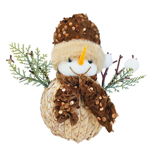Boneco de Neve Natalino 17cm em Poliéster Bela Flor