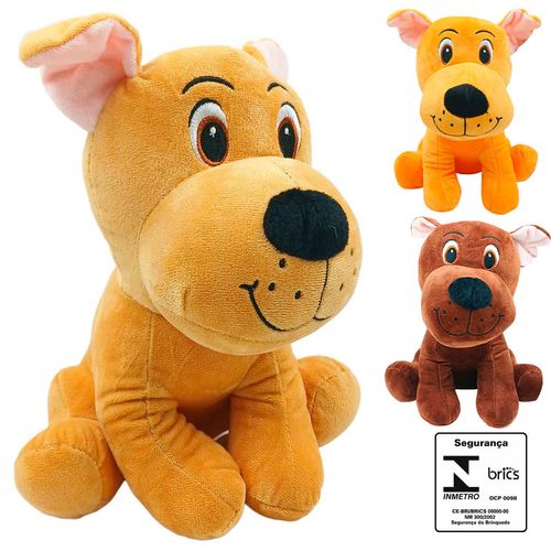 Cachorro de Pelúcia 25cm em Poliéster Fizzy