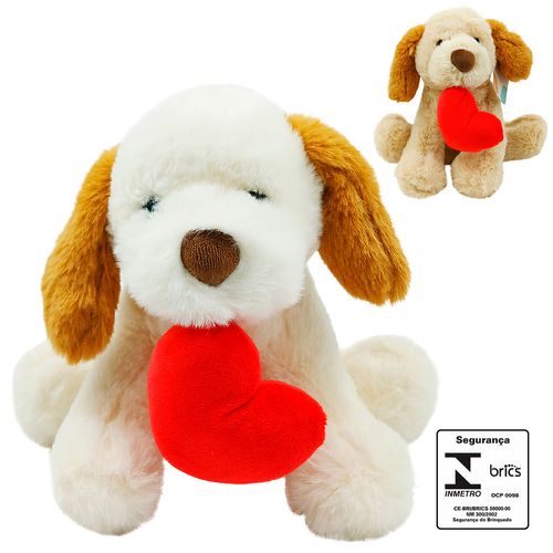 Cachorro de Pelúcia 19cm em Poliéster Multiart