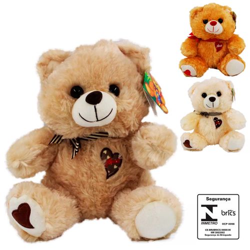 Urso de Pelúcia 23cm em Poliéster Fizzy