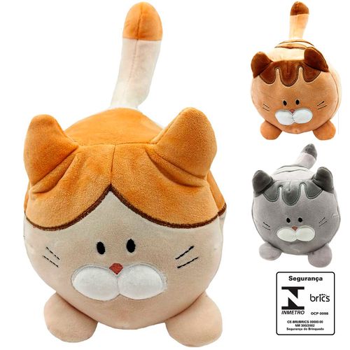 Gato de Pelúcia 15cm em Poliéster Fizzy