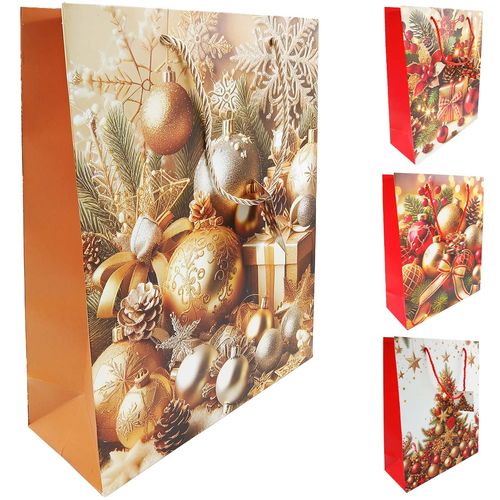 Sacola P/ Presente Natalina 32x26cm em Papel Rio Master