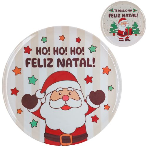 Prato Natalino 25cm em Plástico Multiart