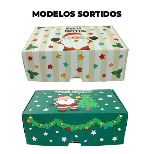 Caixa P/ Presente Natal 12x8cm em Papel Multiart